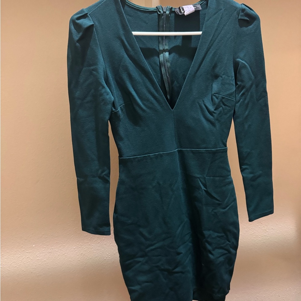 Green Long Sleeve Dress